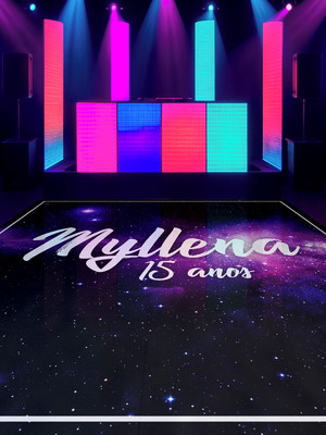 Tapete pista de dança lona para festa personalizada 4m x 4m