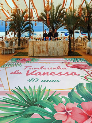 Tapete pista de dança 4,00m x 4,00m tardezinha customizável
