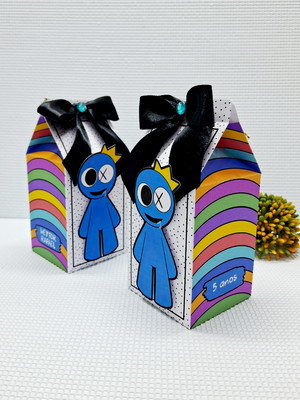 Lembrancinhas personalizadas rainbow friends caixa milk