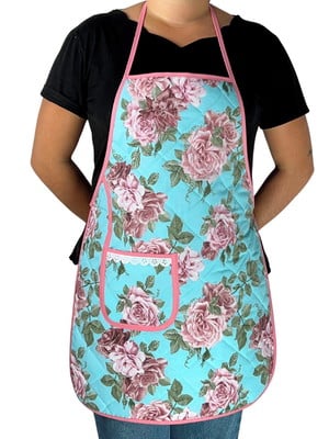 Avental plastificado floral