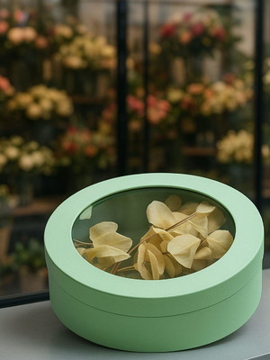 Caixas cartonadas com visor