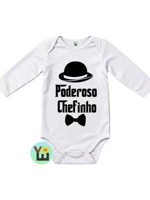 Body do bebê manga longa, poderoso chefinho