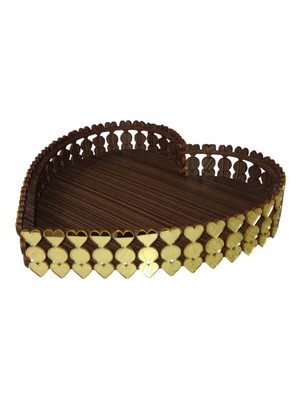 Bandeja pintada + acrilico espelhado dourado rf397