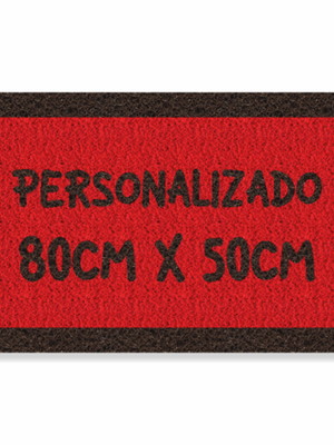 Capacho personalizado- 80cm x 50cm com borda de borracha