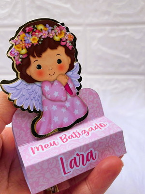 Porta bis duplo lembrancinha batizado kit com 10 unidades