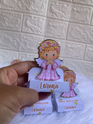 Porta bis duplo lembrancinha batizado kit com 50 unidades
