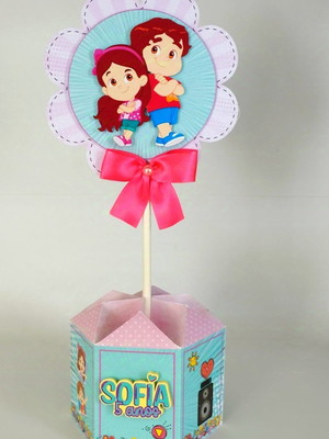 Centro de mesa personalizado maria clara e jp ( 10 peças )