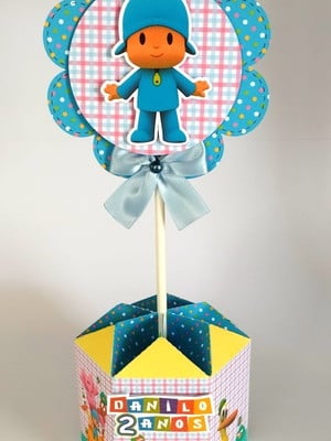 Centro de mesa personalizado pocoyo ( 10 peças )