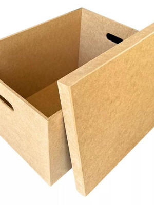 Caixa organizadora em mdf 40 cm guardar pastas documentos