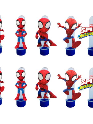 Kit 30 tubete com aplique homem aranha cute