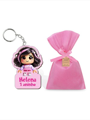 Imã roblox menina 4 personalizado em mdf com saquinho e tag