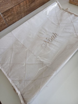 Trocador de comoda anatômico personalizado linho 100% alg