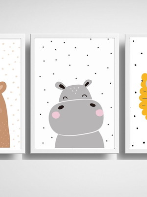 Quadros infantil ursos com vidro produtos especiais