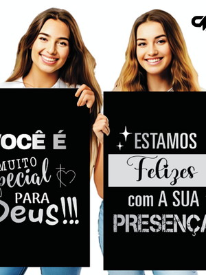 2 placas de boas-vindas para igreja 40x60cm,culto e recepção