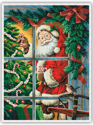 Papai noel - gráfico ponto cruz