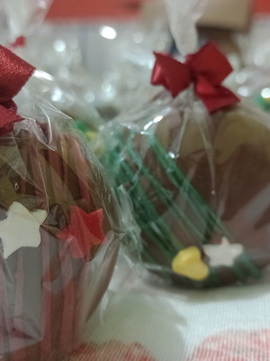 Pão de mel tradicional tema natal com aplique médio 30 unid.