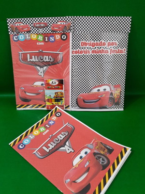 Kit colorir com giz carros