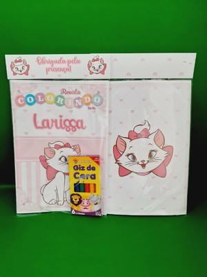 Kit colorir com giz gata marie