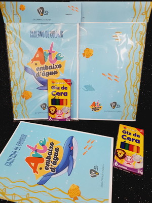 Kit colorir com giz shopping