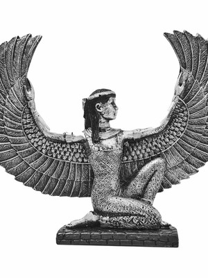 Isis deusa egípcia suprema amor fertilidade estátua resina