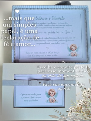 Convite para padrinhos com porta retrato (cod04)