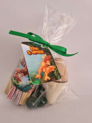 Kit pião corda e bolinha de gude tarzan