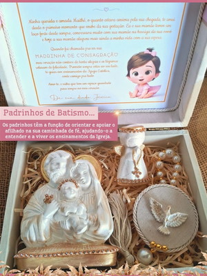 Caixa para presentar afilhado/padrinhos - (cod20)