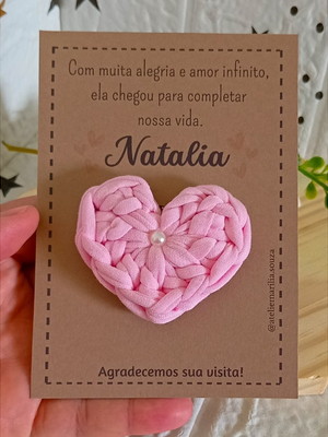Kit c/ 10 chaveiro coração com cartão