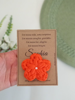 Kit c/ 10 chaveiro flor com cartão