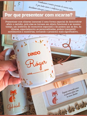 Convite padrinhos xícaras, porta retrato e ferrero (cod31)