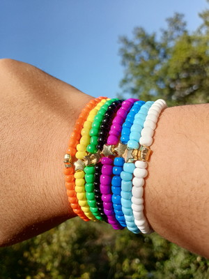 Conjunto 10 pulseiras raimbow
