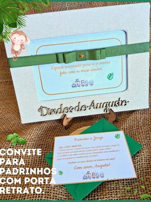 Convite para padrinhos com porta retrato avulso (cod504)