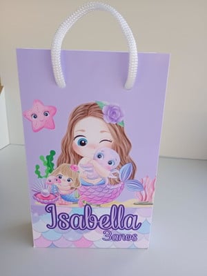 Sacolinha personalizada sereia