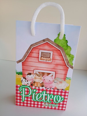 Sacolinha personalizada fazendinha