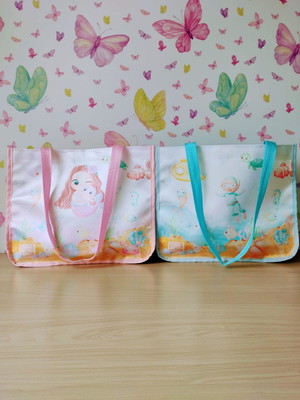 Bolsa praia sereia e mergulhador 30x30 personalizado