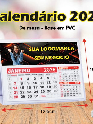 Calendário de mesa 2026 personalizado