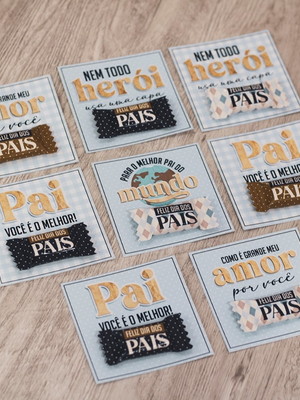 Cartão com bala personalizada dia dos pais