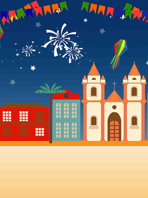 Painel em tecido sublimado 2,5x1,5m festa junina