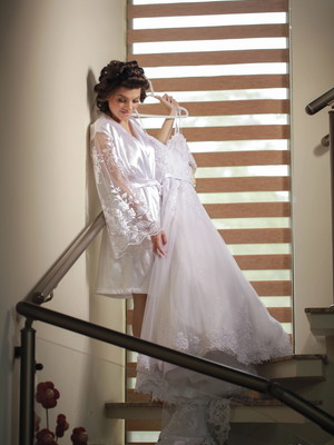 1 robe noiva 2 robes simples + 1 infantil - ( elastano )