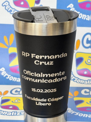 Presente para casal geek copo térmico 470ml nerd