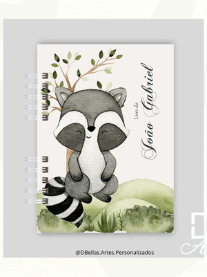 Livro do bebê animal menino personalizado