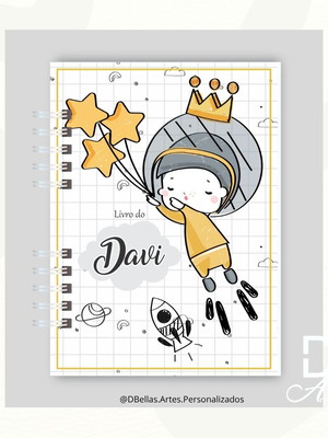 Livro do bebê galaxia menino personalizado