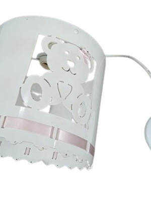 Kit decoração quarto bebê nichos led + luminária branca