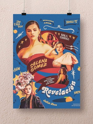 Placa decorativa selena gomez arte