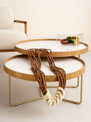 Colar de mesa em macrame