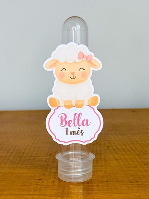 Tubetes com aplique ovelhinha