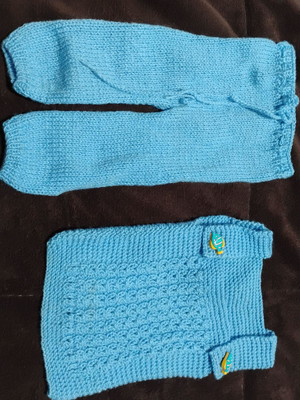 Colete e calça de lã para bebê