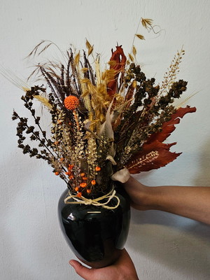 Arranjos de flores naturais desidratadas boho black 45 cm