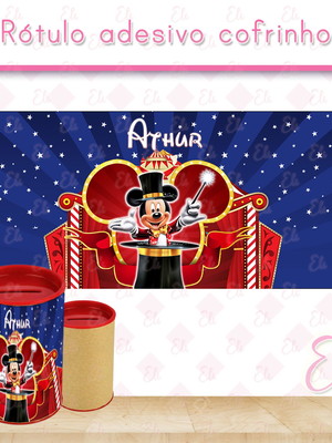 Adesivos para cofrinho - mickey circo
