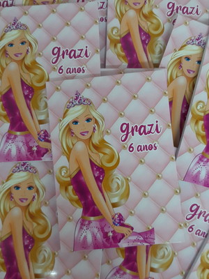 Bloquinho com lápis barbie